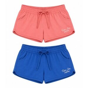 Ron Jon Surf Shop Womens Large Shorts Bundle Pink Blue Drawstring Beachy
